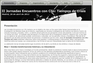 II Jornadas Encuentros con Clío: Tiempos de crisis II Jornadas Encuentros con Clío: Tiempos de crisis