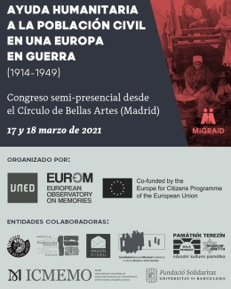 Cartel del congreso Congreso "Ayuda humanitaria a la población civil en una Europa en guerra"