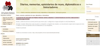 Diarios, memorias, epistolarios de reyes, diplomáticos e historiadores Diarios, memorias, epistolarios de reyes, diplomáticos e historiadores