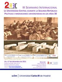 III Seminario “La Universidad Central durante la Segunda República: Políticas e innovaciones universitarias en los años 30”