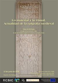 Seminario: "Lo material y lo visual. Actualidad de la epigrafía medieval"
