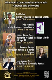 Cartel del ciclo de conferencias Conferencia "La revolución haitiana y el Caribe hispano"