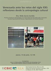 Conferencia "Venezuela ante los retos del siglo XXI: reflexiones desde la antropología cultural"