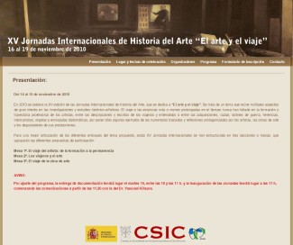 XV Jornadas Internacionales de Historia del Arte. El arte y el viaje