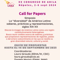 Abierto el plazo de entrega de ponencia para el simposio “La ‘diversidad’ de América Latina”, XX Congreso de AHILA