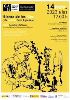 Seminario permanente «Cultura, Arte y Género»: "Blanca de los Ríos y la revista Raza Española"