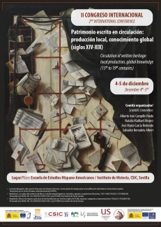 II Congreso Internacional Patrimonio Escrito en Circulación:  Producción Local, Conocimiento Global (siglos XV-XIX)