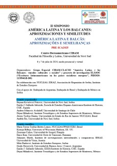 II Simposio “América Latina y los Balcanes: aproximaciones y similitudes” II Simposio “América Latina y los Balcanes: aproximaciones y similitudes”
