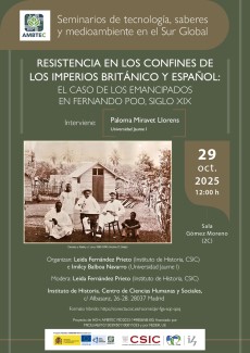 Seminarios AMBTEC: "Resistencia en los confines de los imperios británico y español: el caso de los emancipados en Fernando Poo, siglo XIX" Seminarios AMBTEC: "Resistencia en los confines de los imperios británico y español: el caso de los emancipados en Fernando Poo, siglo XIX"
