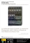 Seminario Cultura Visual: "La institución toma el mando: La exposición Photography 1839-1938 en el Museo de Arte Moderno de Nueva York"