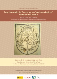 Seminario de especialización: "Fray Hernando de Talavera y sus "acciones bélicas"  en favor de Castilla"
