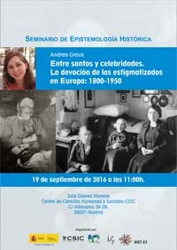 Seminario de Epistemología Histórica: "Entre santos y celebridades. La devoción de los estigmatizados en Europa: 1800 - 1950"