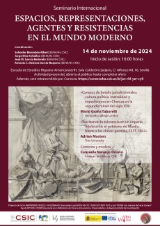 Seminario «Espacios, representaciones, agentes y resistencias en el mundo moderno»