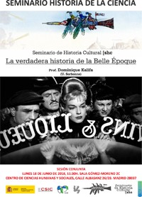 Seminario conjunto de Historia de la Ciencia y de Historia Cultural (shc): "La verdadera historia de la Belle Époque"