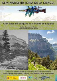 Seminario de Historia de la Ciencia: 100 años de parques nacionales en España