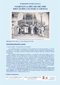 Cartel del workshop Workshop Internacional: "Viajes en la década de 1930: Educación, cultura y ciencia"
